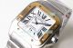 Super Clone Santos 100 De Cartier Two Tone Watch White Roman Dial 42mm (5)_th.jpg